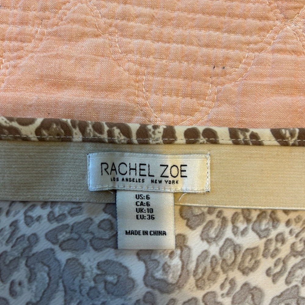 Rachel Zoe Neutral Leopard-Print Midi Skirt in Beige and Light Brown